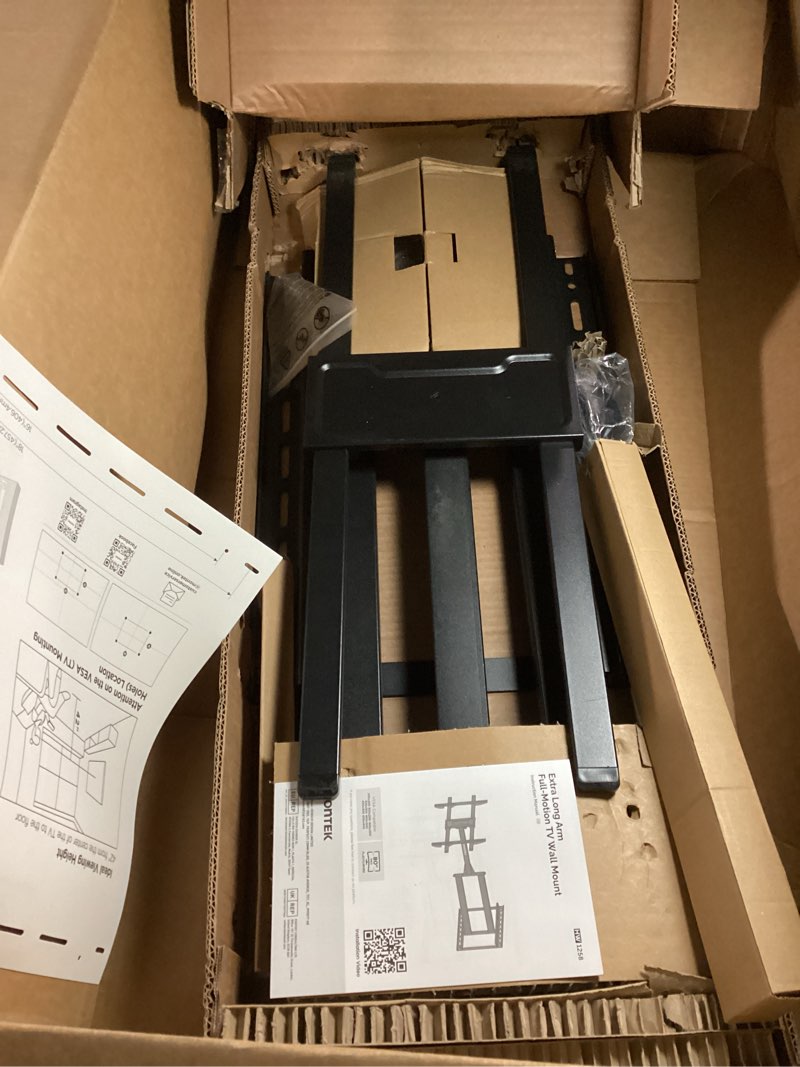 Condition photo showing Good Condition for monTEK Long Arm TV Wall Mount for Most 43-80 Inch TVs, 42 Inch Long Extension TV Mount Swivel and Tilt, Full Motion Wall Mount Tv Bracket Fit Max VESA 600 x 400mm, Up to 110 lbs, 16”,18” Studs 43"-80" TV / 42" Long Arm