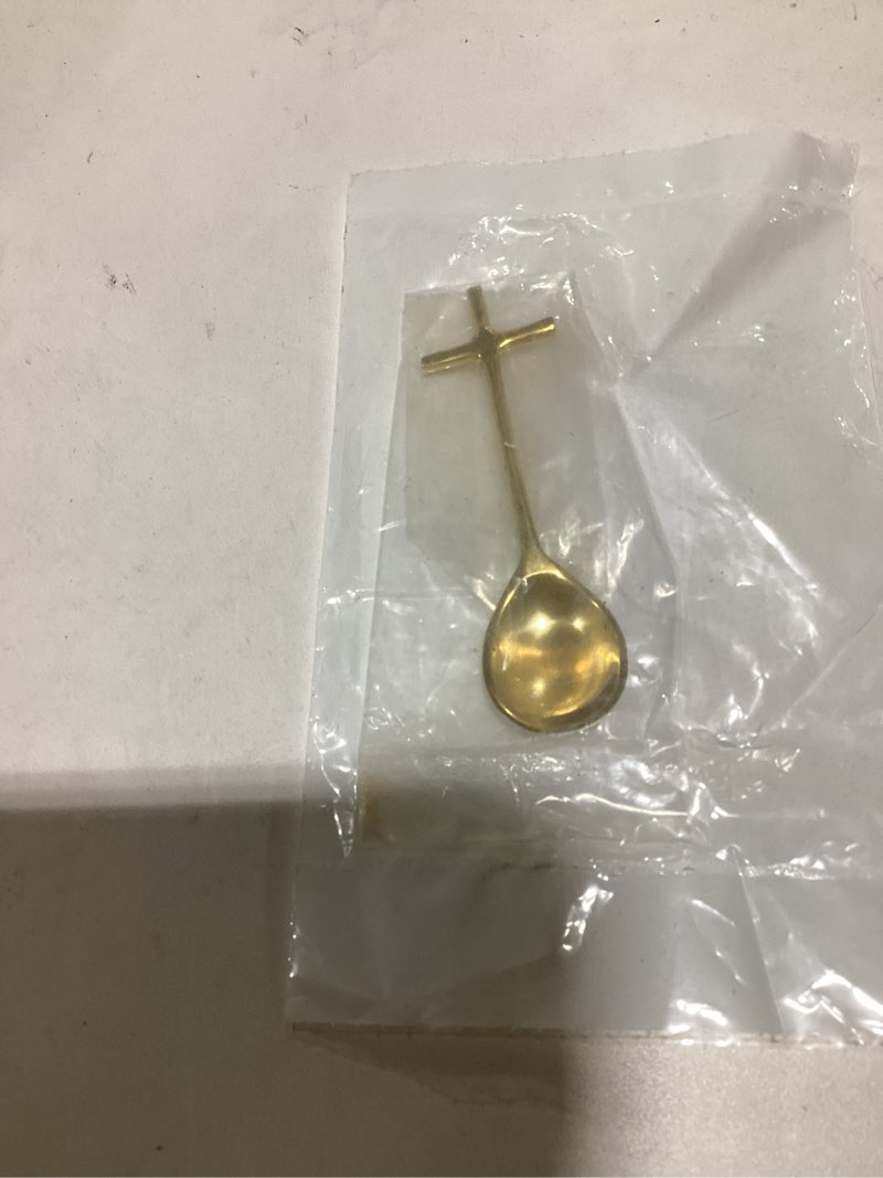 Needzo Brass Incense Spoon and Tong Set, Catholic Church Supplies, 3.75 and 6 Inches