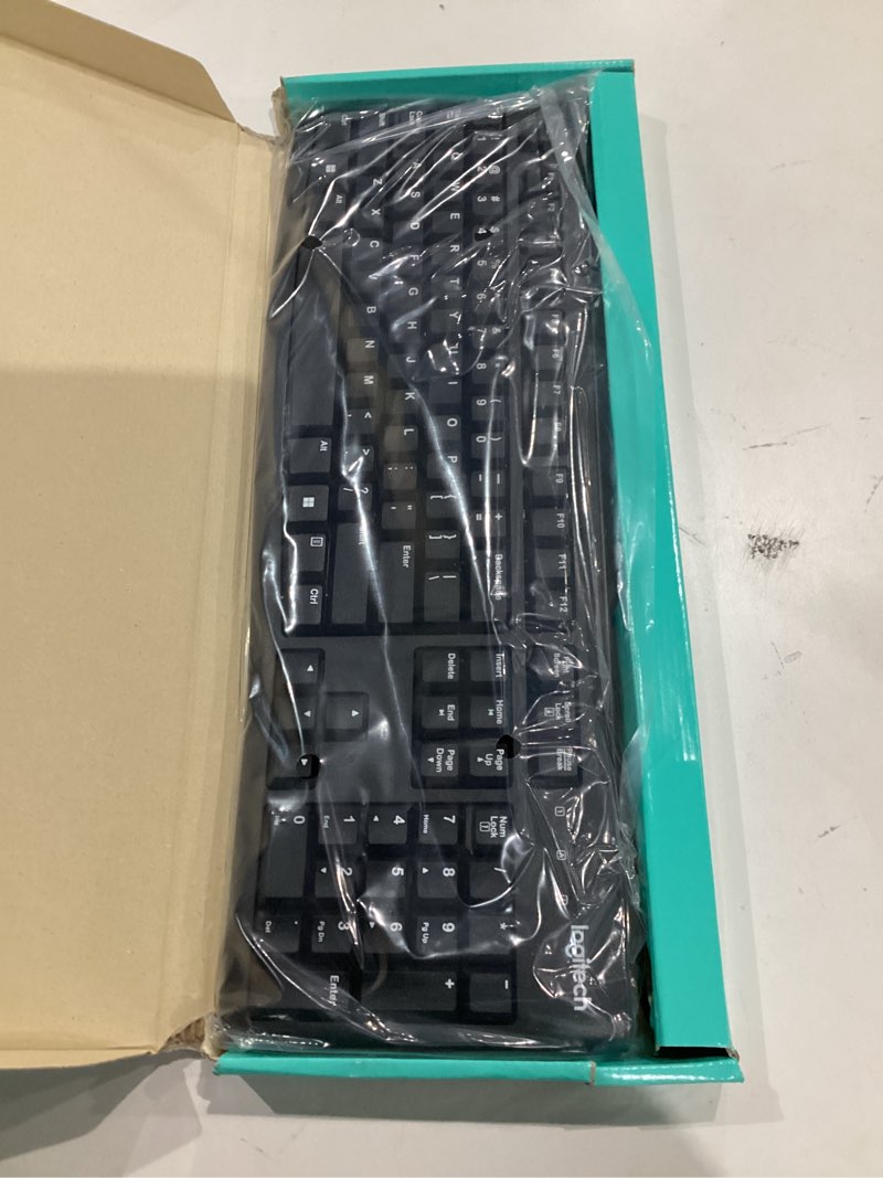 Condition photo showing Good Condition for logitech k120 wired keyboard for windows, usb plug-and-play, full-size, spill-resistant, curved space bar, compatible with pc, laptop - black