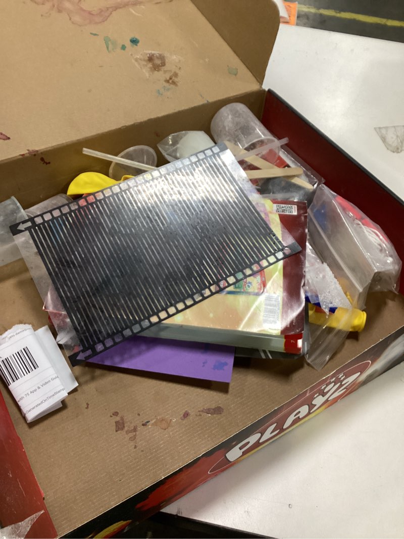 Condition photo showing As Is for Playz Mega Kaboom! 150+ Explosive Science Experiments Kit for Kids Age 8-12 with 75 App & Video Guided Experiments - Chemistry Set STEM & Educational Toys & Gifts for Boys, Girls, Teenagers & Kids 150+ Experiments