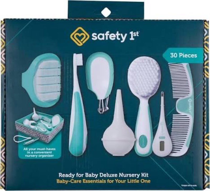 safety 1st nursery care health & grooming kit, pyramids aqua, one size