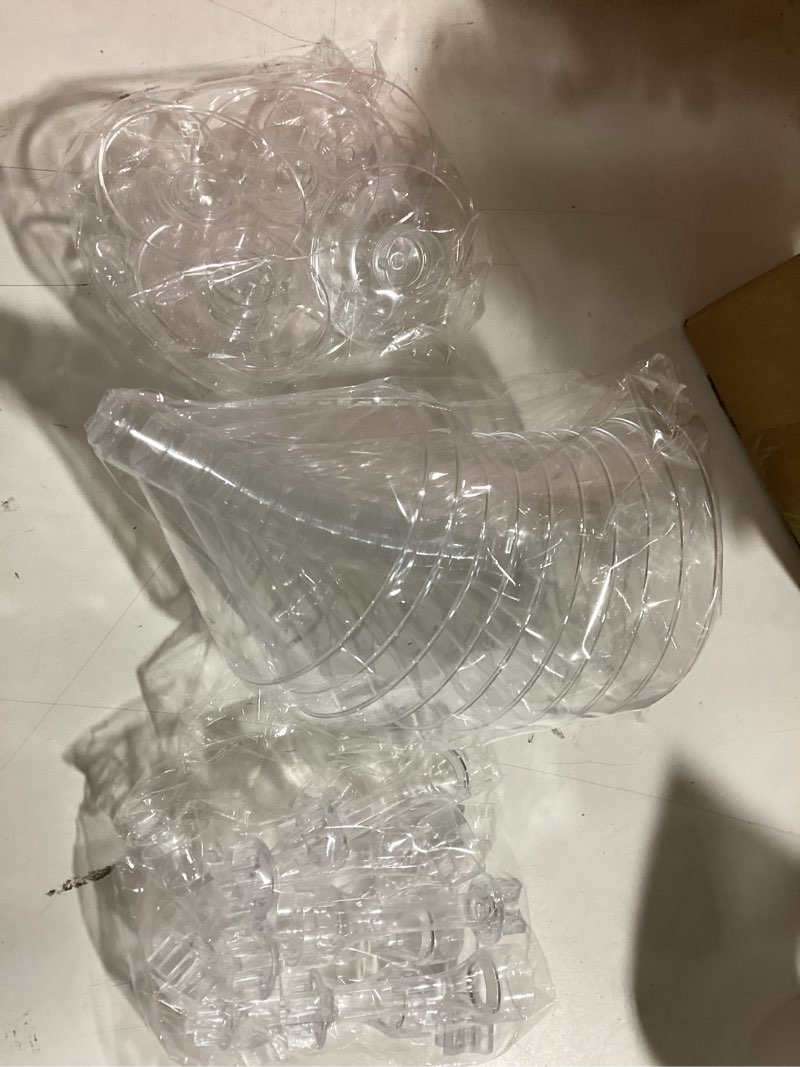 Condition photo showing As Is for Hemoton Disposable Plastic Cocktail Glasses 10 Pack Clear Martini Style Cups for Parties Weddings Desserts Ice Cream 3.67 Inch