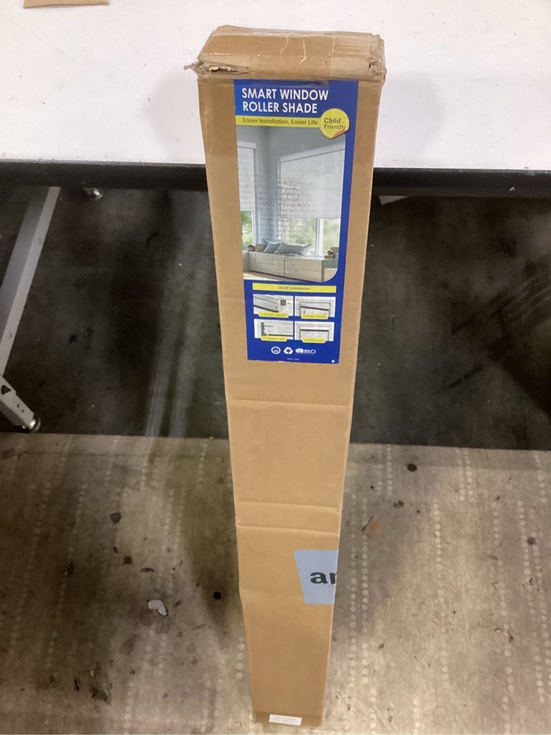 Condition photo showing New/Like New for Motorized Blinds No Drill Automatic Blinds for Windows Cordless Roller Shades Electric Blinds with Remote Control Smart Blinds (Linen, 35 x 72) Light Linen 35"W x 72"H