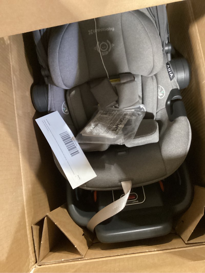 uppababy aria lightweight infant car seat/just under 6 lbs for easy portability/base with load leg +