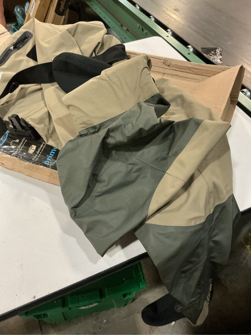 Condition photo showing Good Condition for ((size m))bassdash fw08 men’s breathable waders waterproof fly fishing chest fishing small, boot 7 boot foot grey