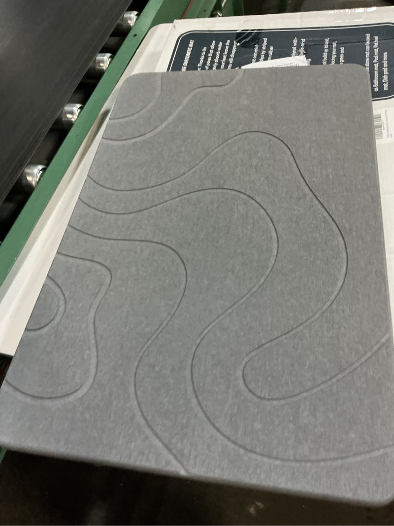 Condition photo showing New/Like New for stone bath mat diatomaceous earth shower mat non-slip super absorbent diatomite stone mats for bathroom floor quick-drying easy to clean (24''*16'' grey)