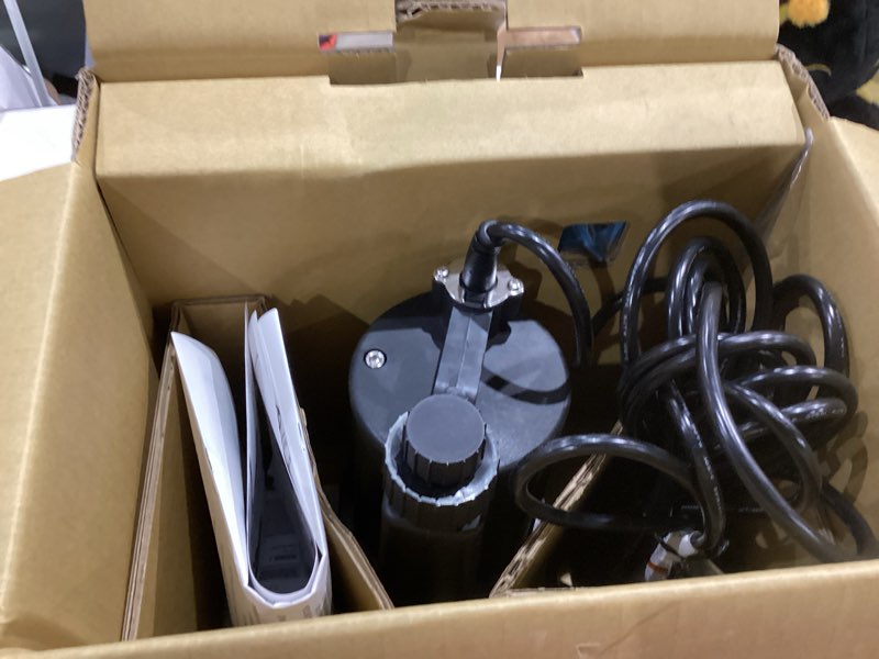 Condition photo showing As Is for star spcp02 1/3 hp automatic on/off swimming pool cover pump  25  power cord  2400 gph fast water removal