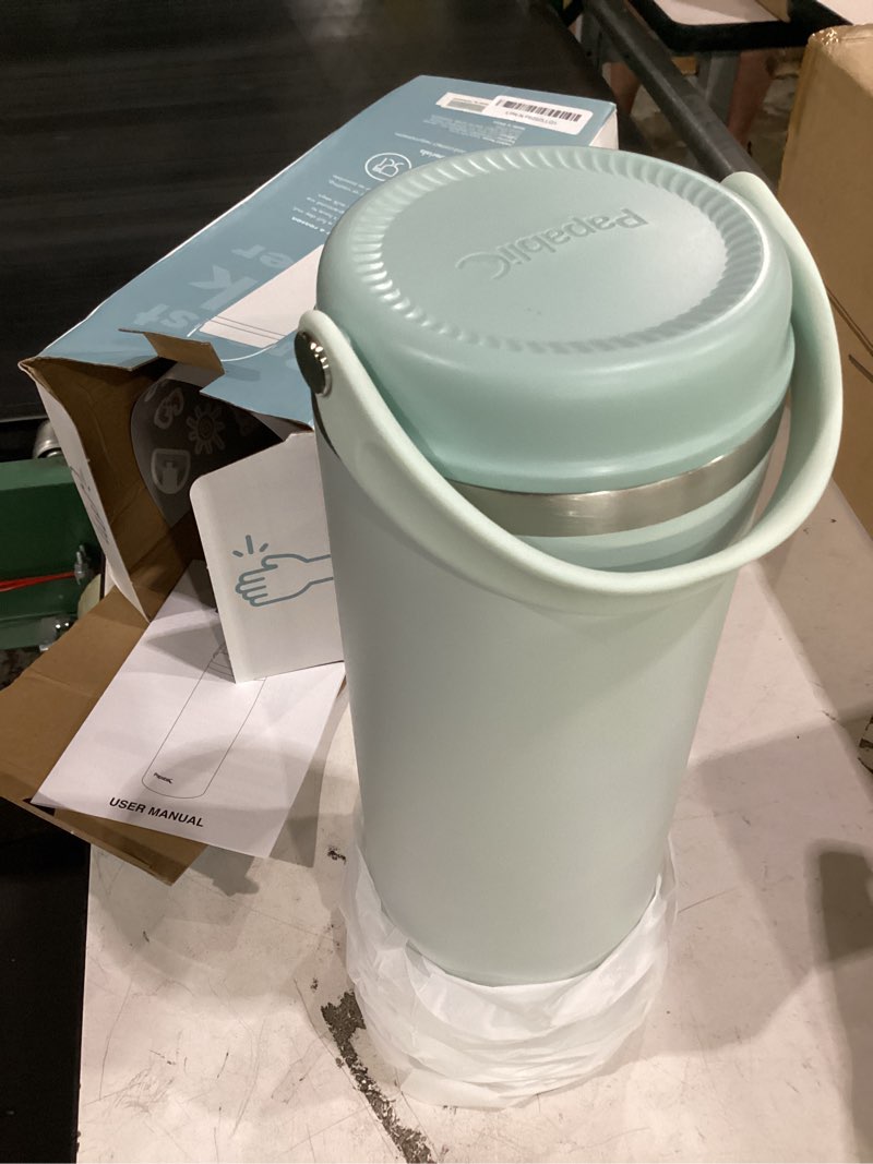 Condition photo showing Good Condition for papablic innovative 360° capsulechill breastmilk cooler for 36h safe storage, 20oz stress-free portable breast milk chiller with 2pcs stainless steel baby bottles for work & travel, mint green