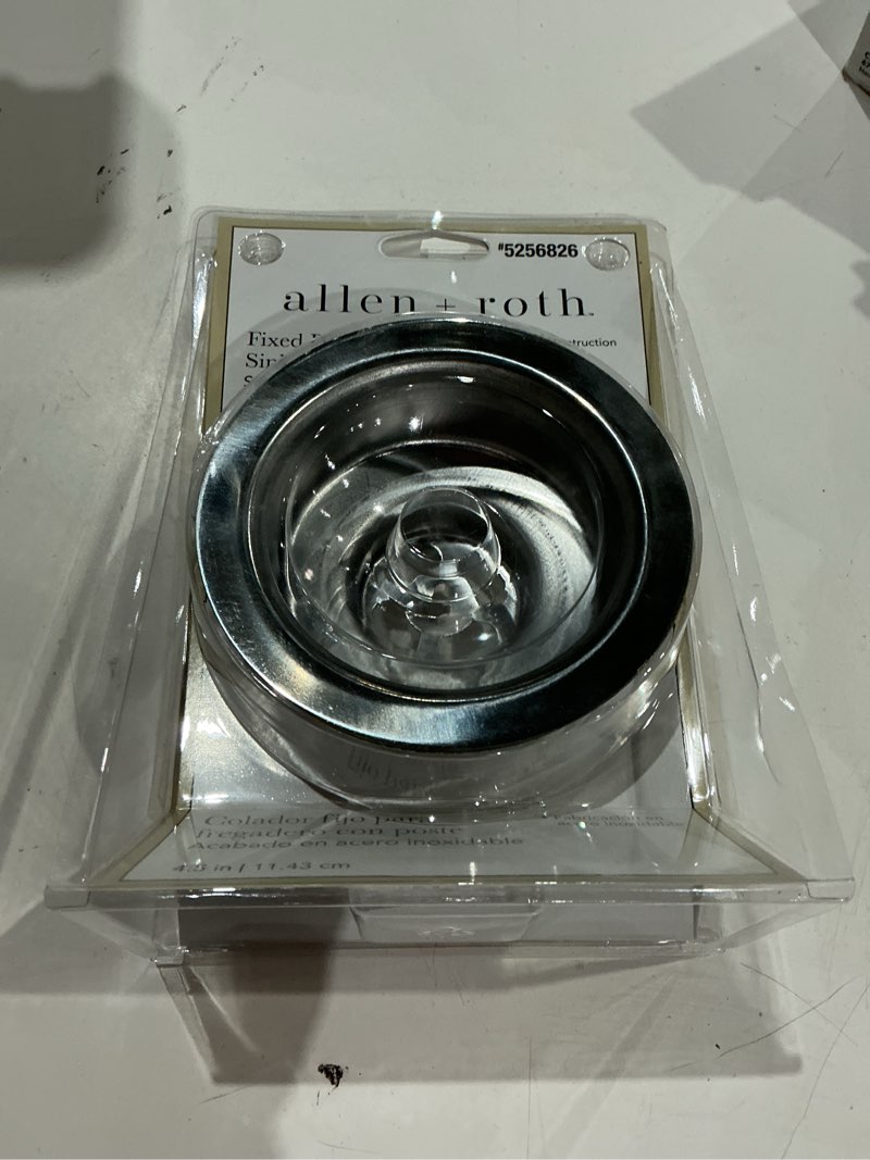 Condition photo showing Good Condition for allen + roth 4.5-in stainless steel rust resistant strainer with lock mount included