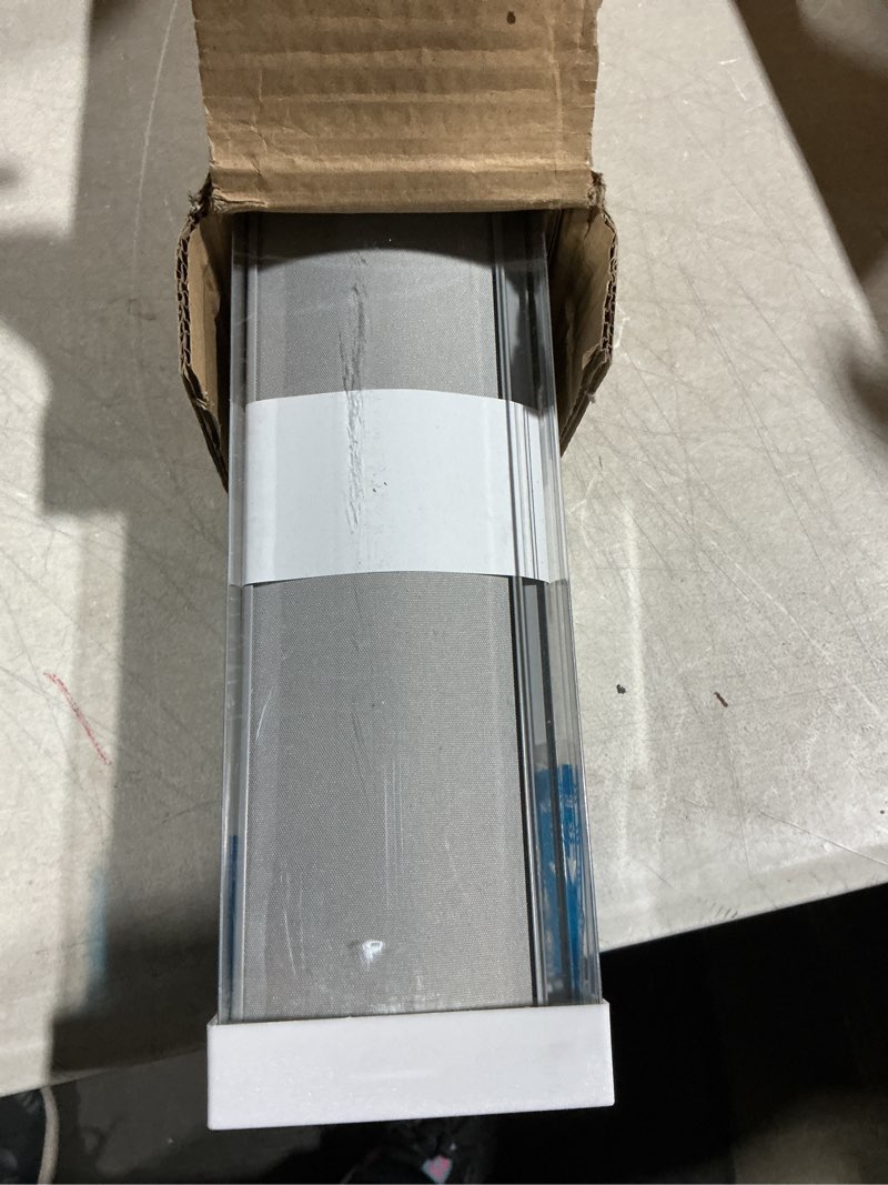 Condition photo showing Good Condition for changshade size custom corded roller shades, blackout roller window blinds with thermal insulated for office, living room, bedroom, kitchen, easy installation grey cml-rol-gy-a