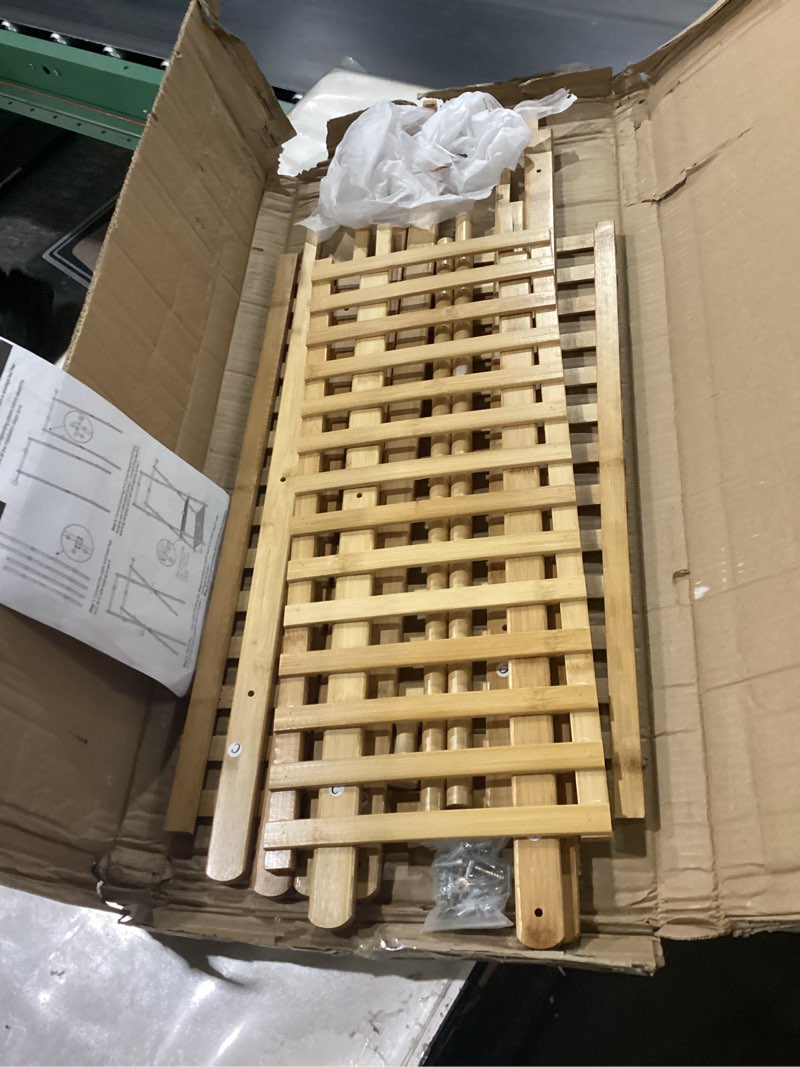 Condition photo showing New/Like New for Ufine Bamboo Clothing Rack Double Rod Garment Rack with 2 Tier Storage Shelf Closet Organizer for Guest Room, Laundry Room, Apartment, Entryway Adult