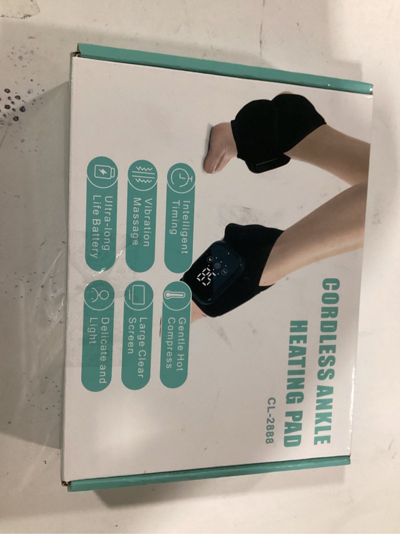 Cordless Ankle Heating Pad, Foot Renew, Ankle Massager for Pain Relief & Circulation, 3 Levels of He