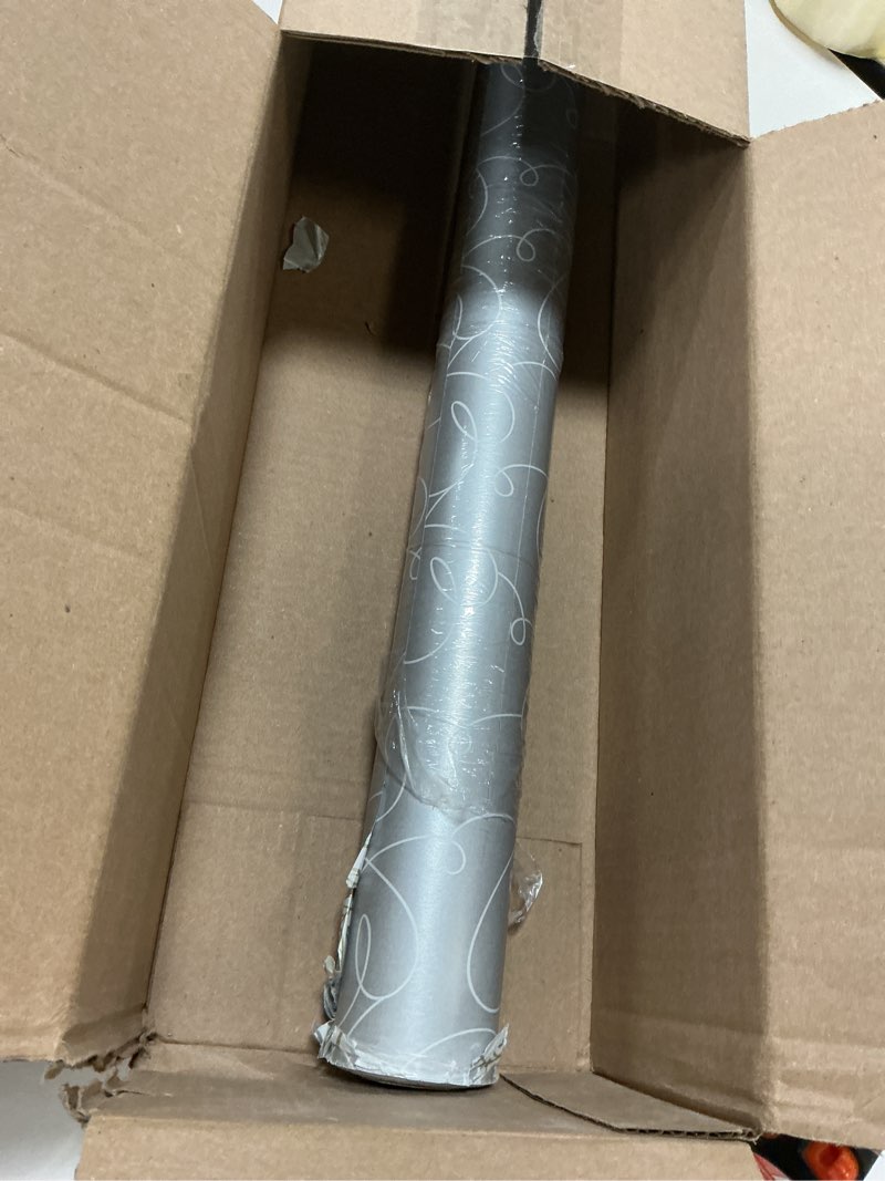 Condition photo showing As Is for American Greetings 175 sq. ft. Reversible Wrapping Paper for Weddings, Anniversaries, Bridal Showers and All Occasions, Hand-Drawn Hearts (1 Roll, 30 in x 70 ft.)