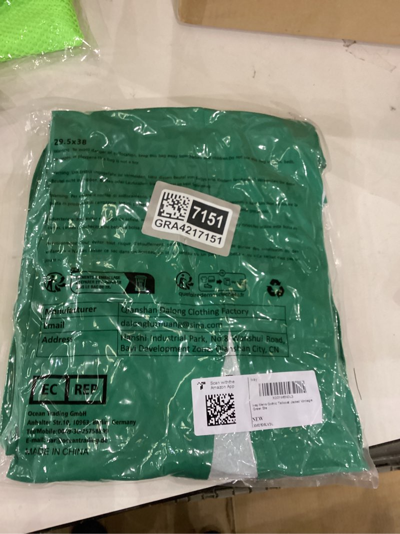 Condition photo showing New/Like New for Ivay mens gothic tailcoat 