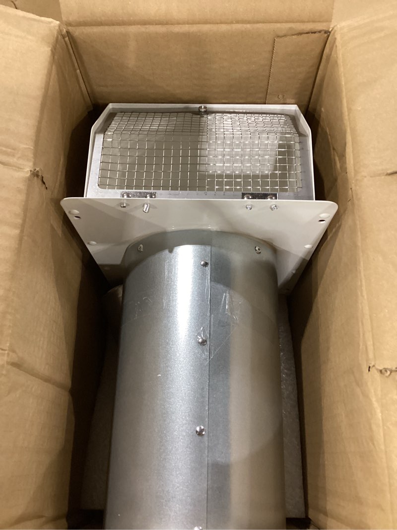 Condition photo showing Good Condition for 5 inch hooded wall vent with screen and damper,5" vent hood wall exhaust vent cover,dryer vent cover outside,5"vent cover exterior wall vent cap for range hood kitchen air ventilation,galvanized steel 5 inch white
