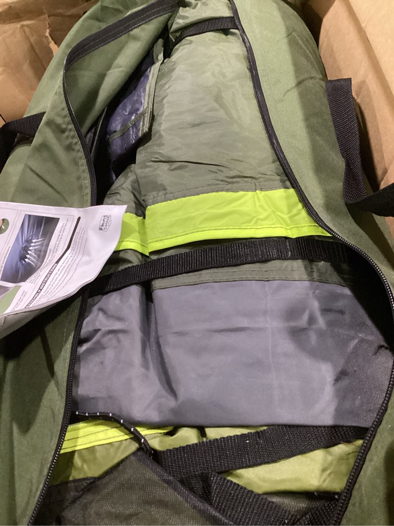 Condition photo showing Good Condition for timber ridge 5-9 person suv tent with screen porch and awning for family camping, weather resistant and portable van or car tent, includes rainfly and storage bag, 13' w x 10' l x 7.1' h blue 5-9 person