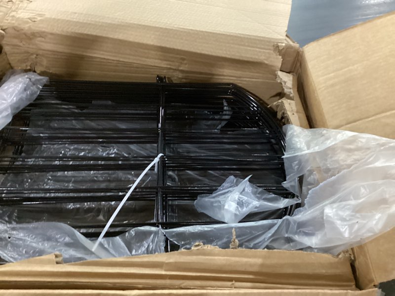 Condition photo showing Good Condition for 25 pack decorative garden fence animal barrier fence, 17 in x 13 ft rustproof metal no dig fence panels, arched small garden fence barrier for dog rabbit flower bed edging yard ground patio defense 25 panels - 17 in(h) x 10 ft(l)
