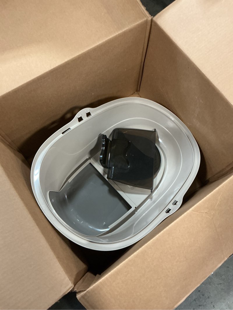 Condition photo showing As Is for Amazon Basics No-Mess Hooded Enclosed Cat Litter Box, Large, Multicolor, 24 in x 18 in x 17 in Multicolor Large (Pack of 1)