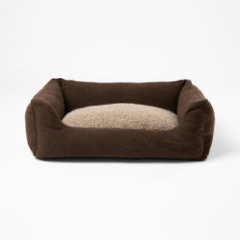 LoveTail Dog Bed for Small and Mini Medium Dog,Cat Beds for Indoor Cats,Pet Bed for Puppy (Brown, Sm