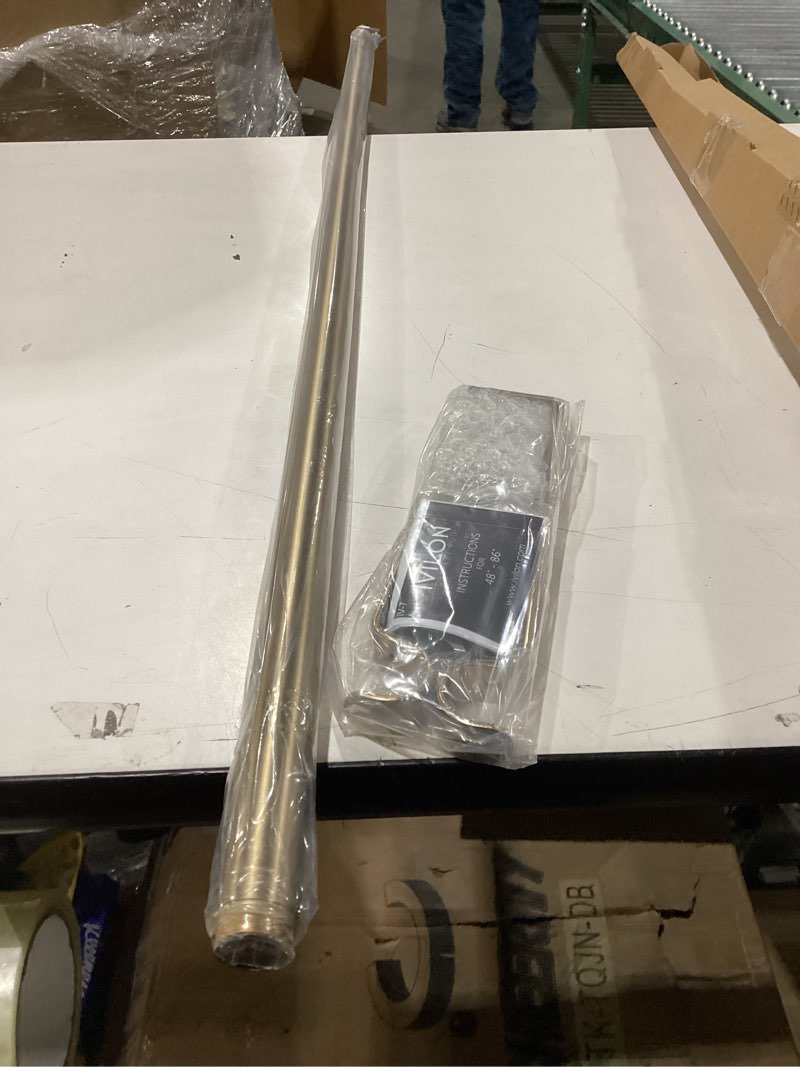Condition photo showing Good Condition for Ivilon Drapery Window Curtain Rod - End Cap Style Design 1 Inch Pole. 48 to 86 Inch Color Warm Gold 48 to 86 in.