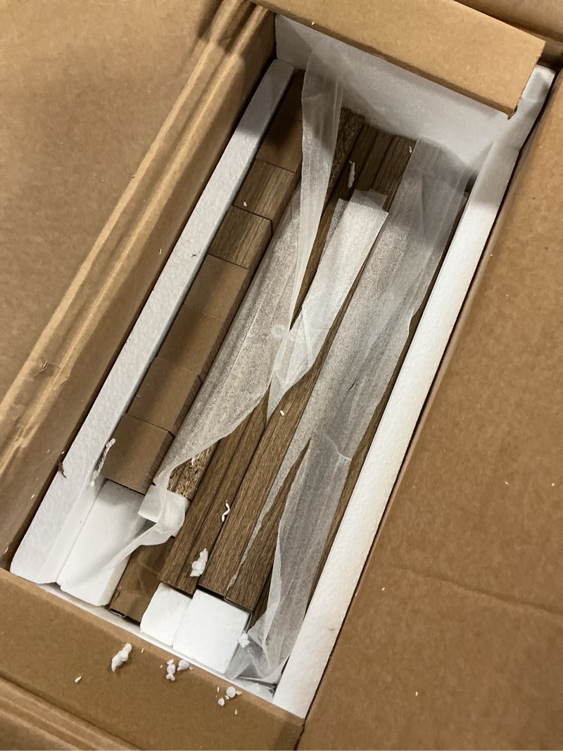 Condition photo showing As Is for SICOTAS Rattan Nightstand Set of 2, Rattan Decor Drawer with Brass Knobs Night Stand Bedside Table Boho End Tables Side Tables with Storage Shelf for Bedroom,Small Space Carbon Cherry 2