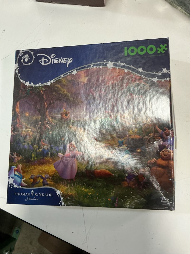 Condition photo showing Good Condition for buffalo games – thomas kinkade disney’s robin hood 1000 piece jigsaw puzzle for adults with full-color reference poster