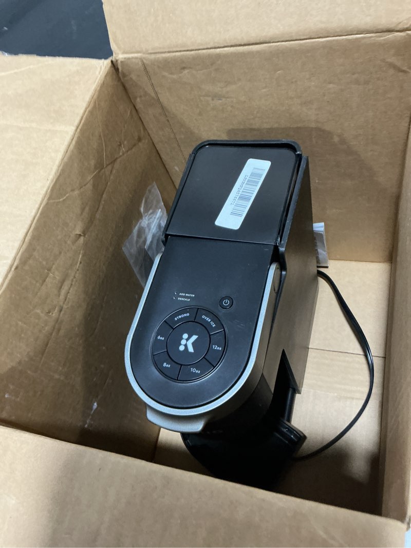 Condition photo showing As Is for keurig k-supreme single serve k-cup pod coffee maker, multistream technology, 4 brew sizes, 66oz dual-position removable reservoir, black black coffee maker