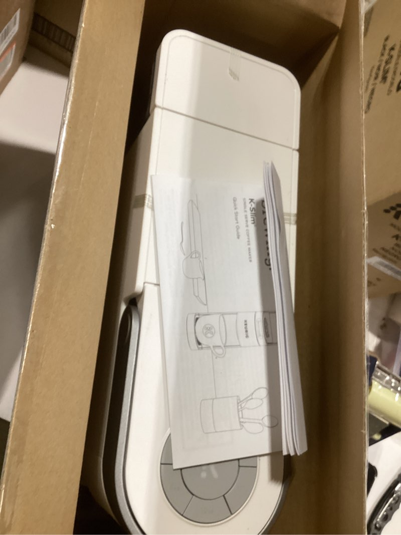 Condition photo showing Good Condition for Keurig K-Slim Single Serve K-Cup Pod Coffee Maker, Multistream Technology, 3 Brew Sizes, Slim and Sleek Design, 46oz Removable Reservoir, White