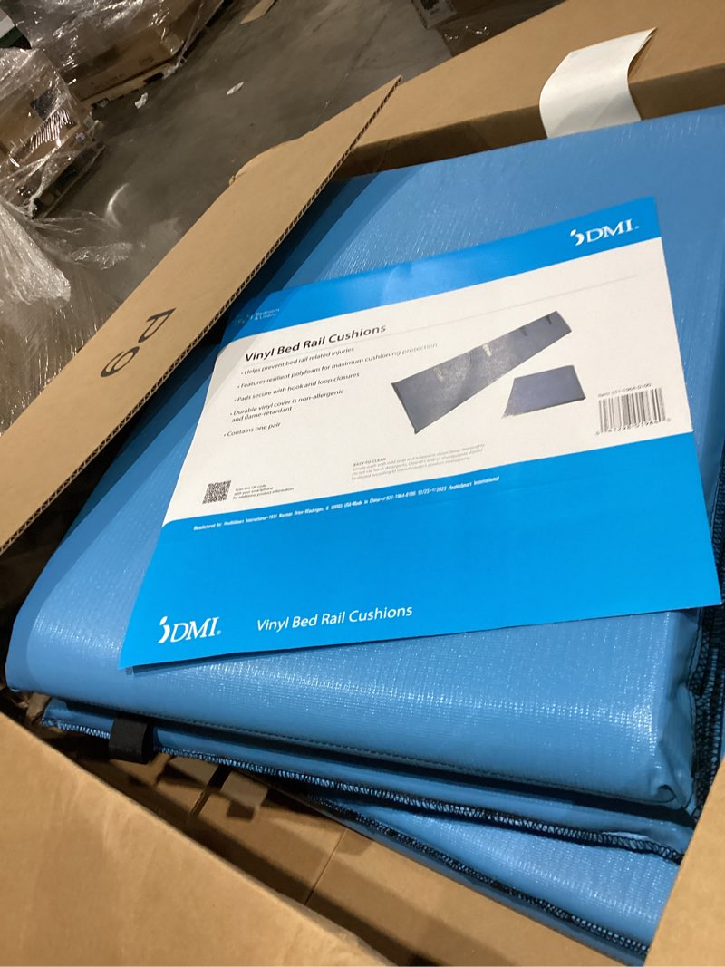Condition photo showing Good Condition for dmi bed rail cover, bed rail padding and bed bumper pad for elderly, disabled or handicapped, rails not included, padded cover only, blue, 60 x 15 x 0.5, 2 count