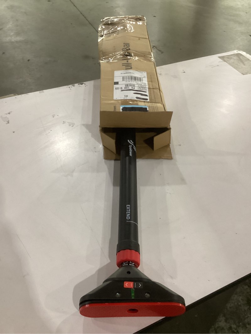 Condition photo showing As Is for pull up bar for doorway: sportneer strength training pull-up bars without screw - adjustable width locking mechanism chin up bar, thickened steel max limit 440 lbs upper body fitness pullup bars for home (black-red)