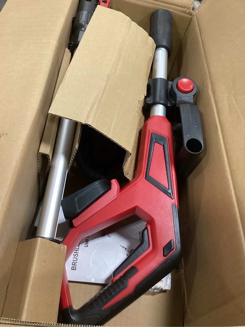 Condition photo showing Good Condition for brushless lawn edger compatible with milwaukee 18v battery, electric cordless edger/trencher (tool only) 9’’ blade, 3 position adjustable depth, 180°handle, lightweight with rear wheel for landscaping red-no battery