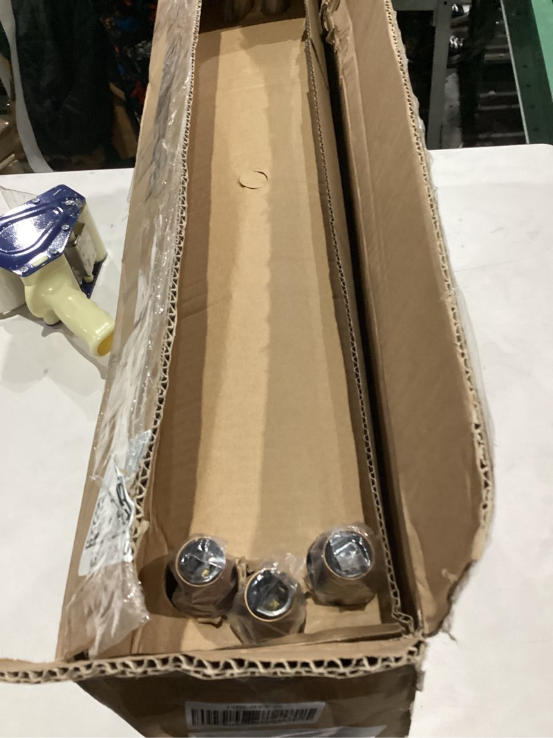 Condition photo showing Good Condition for 5-Light Farmhouse Chandelier Lighting Fixture, Linear Pendant Light for Kitchen Island, Dining & Living Room, Retro Bronze Finished Retro Bronze 5-Light