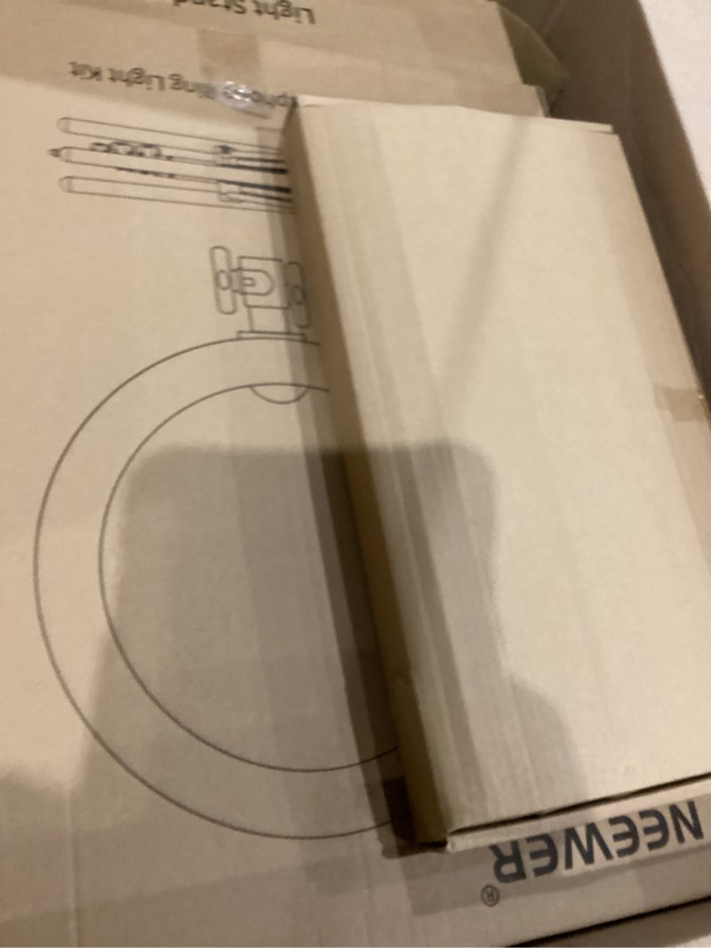 Condition photo showing As Is for NEEWER 18 Inch Ring Light with Tripod Stand, 55W Large LED Ringlight, Cold Shoe Phone Holder Compatible with iPhone Camera for Video Recording Photography Streaming Selfie Makeup Studio Photo, RL-18