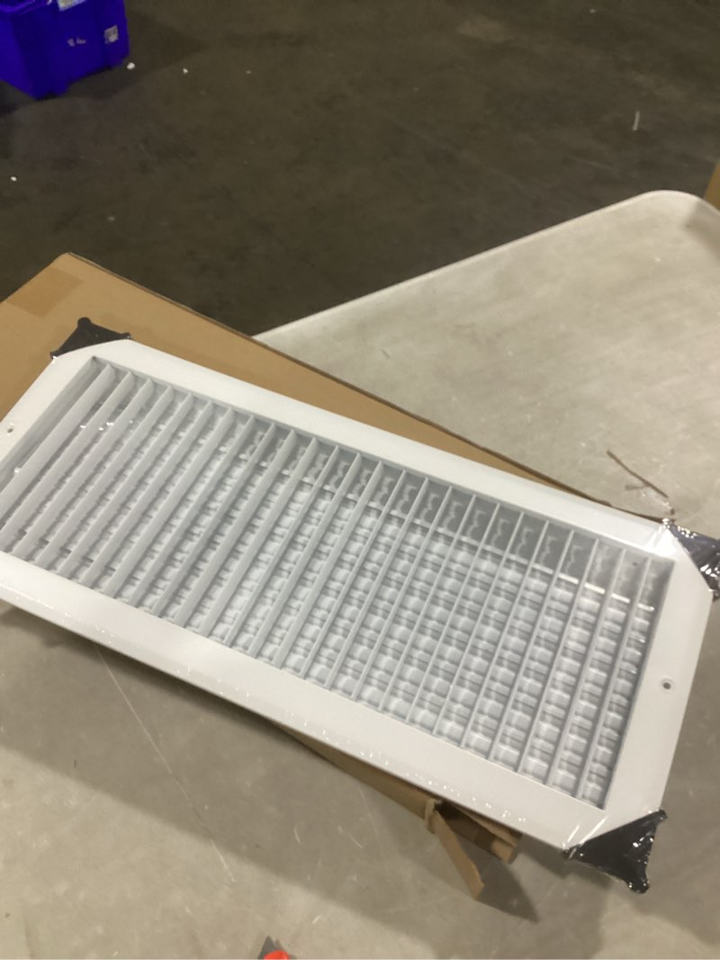 Condition photo showing Good Condition for (size varies)adjustable air supply diffuser - hvac vent cover sidewall or ceiling adjustable air supply diffuser - hvac vent cover sidewall or ceiling - grille register - high airflow… (8\"w x 6\"h, white) 8\"w x 6\"h white