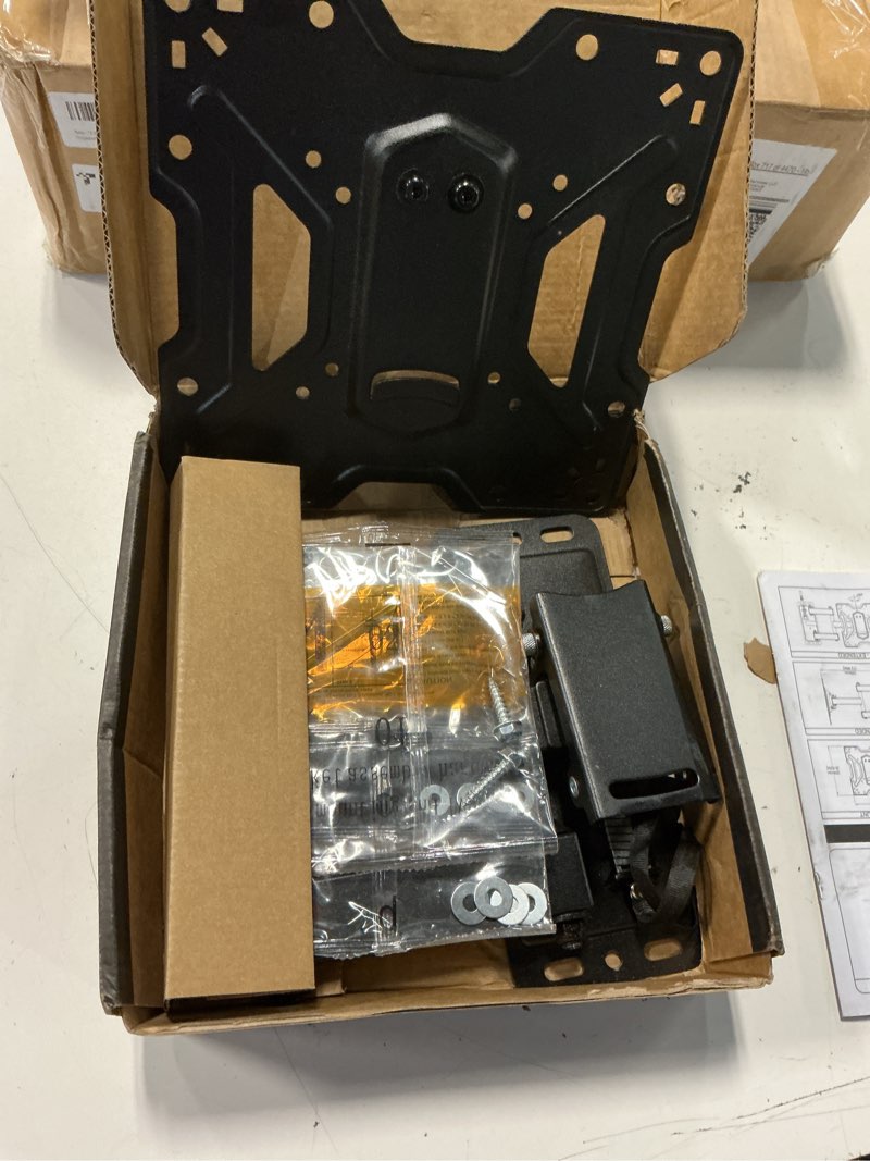 Condition photo showing As Is for usx mount ul listed rv tv mount for most 17-43inch tv - lockable full motion rv tv wall mount for camper, trailer, motorhome - swivel tilt bracket for truck boat, 44 lbs capacity, vesa 200mm 17-43 inch