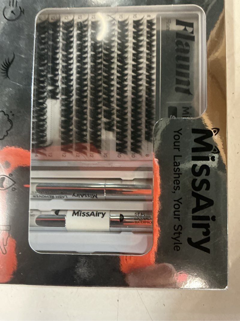 Condition photo showing New/Like New for flaunt lash clusters kit flora short 8-14mm light-volume wispy eyelash clusters d curl diy eyelash extension kit spiky cat eye individual lash eyelash clusters with 0.05mm ultra-thin black band flaunt short kit