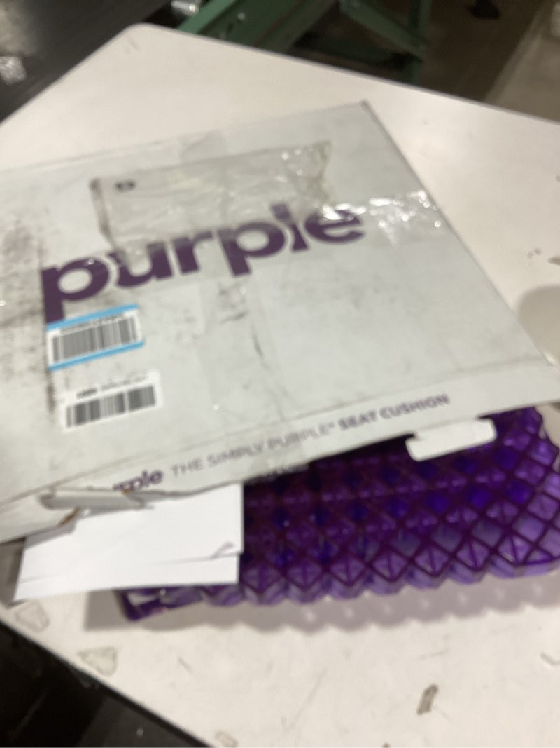 Condition photo showing Good Condition for Purple Simply Seat Cushion | Pressure Reducing Grid Designed for Ultimate Comfort | Designed for Cars and Travel | Made in The USA