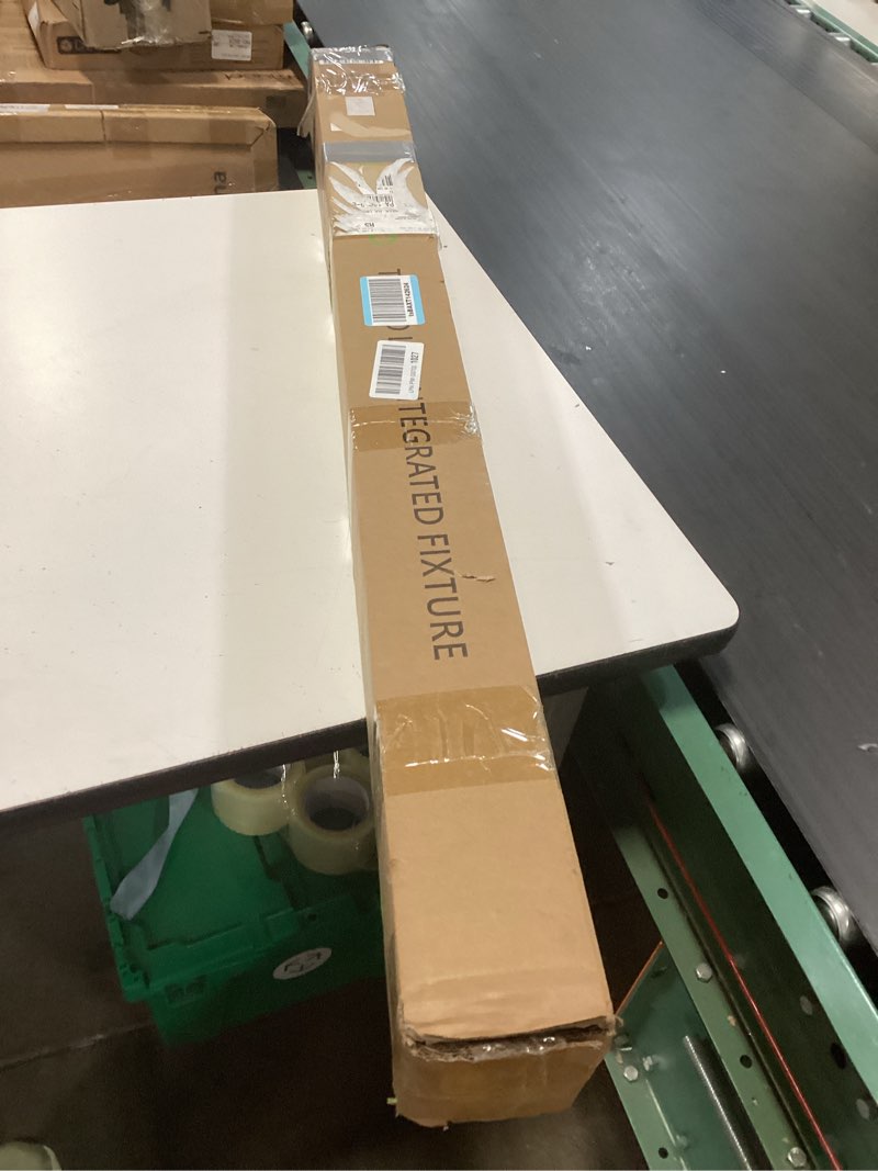 Condition photo showing New/Like New for (6 pack) 4ft t5 pro led shop lights, 2800lm 6500k bright white led integrated fixture, 20w linkable garage light, ceiling and cabinet light with on/off switch, workshop, basement