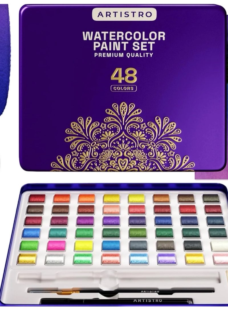 ARTISTRO WATERCOLOR PAINT SET PREMIUM QUALITY 48 COLORS