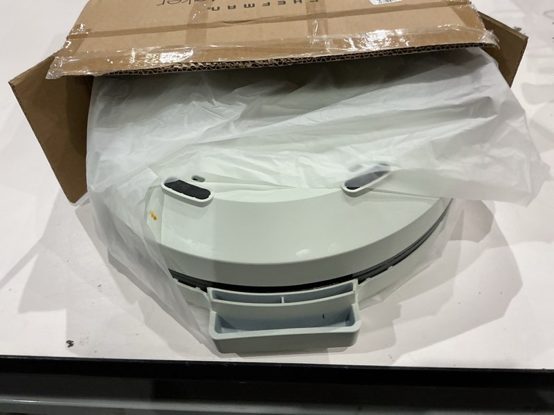 Condition photo showing As Is for chefman everything maker & pizza oven – 1440w countertop electric pizza maker with 12” nonstick cooking plates, plus makes quesadillas, omelettes and more, with indicator lights and vertical storage 13" x 15" x 4" concrete