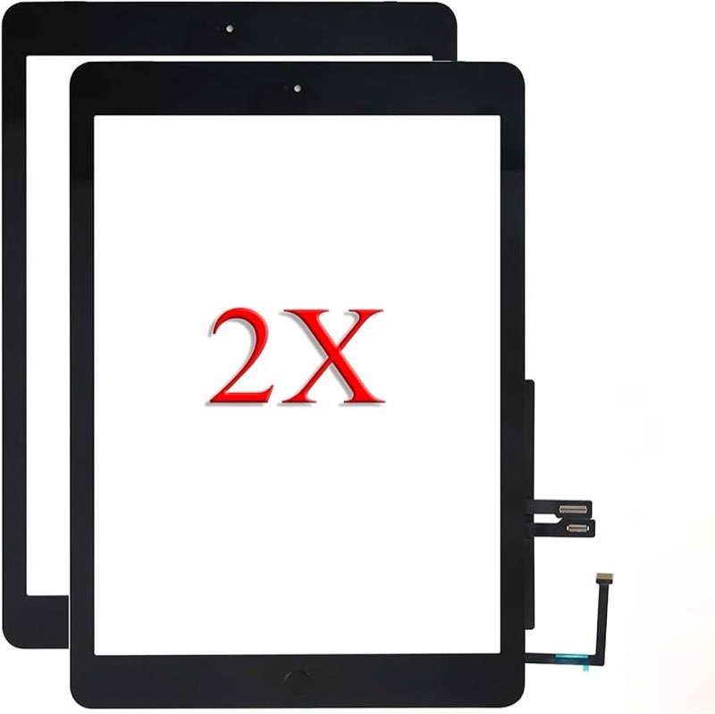 for ipad 6 6th gen a1893 a1954 screen replacement 2 pack 9.7 inch digitizer, for ipad 6 6th gen touc