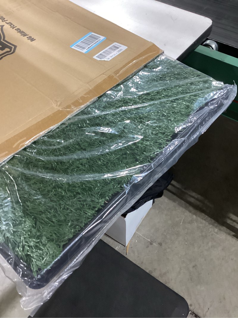 Condition photo showing Good Condition for Artificial Grass Puppy Pee Pad for Dogs and Small Pets - 20x25 Inch, Reusable 3-Layer Turf Pads for Dogs with Tray - Indoor and Outdoor Fake Grass Potty Pet Supplies by PETMAKER Medium 3-Layer System