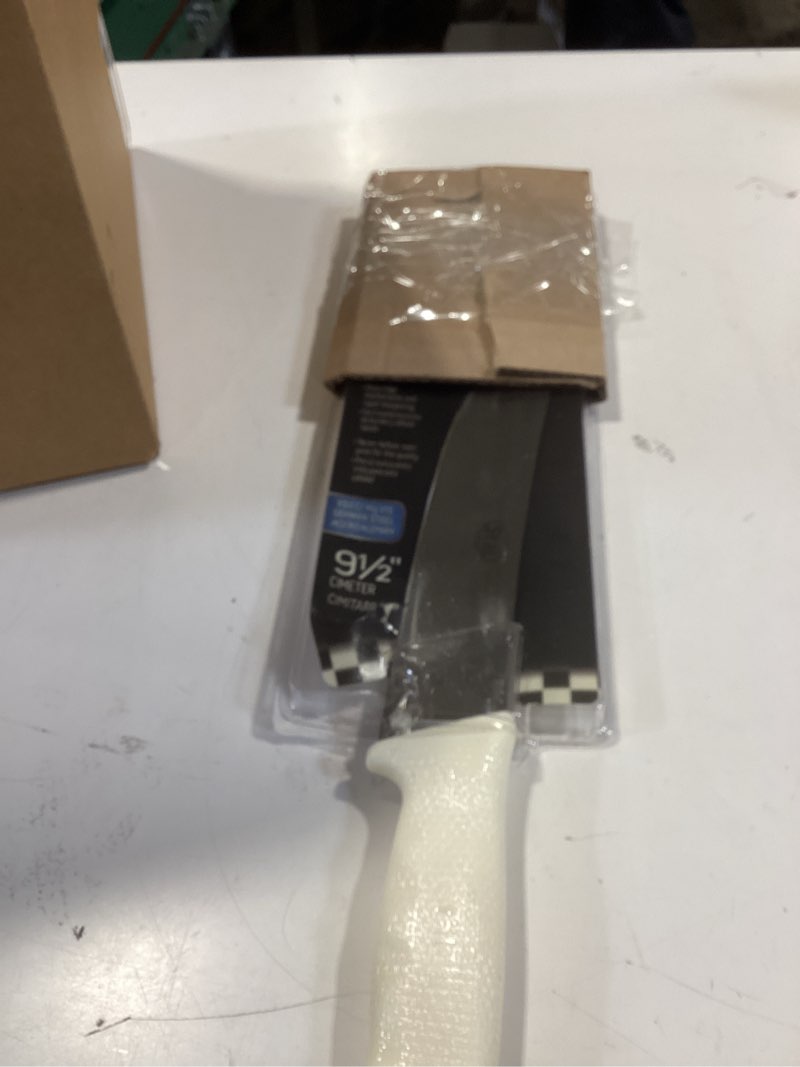 Condition photo showing Good Condition for similar to dexter-russell p94801b basics 31600b chef’s knife, 8\" high carbon steel stain-free blade, textured polypropylene black handle, nsf certified, cook’s kitchen cutlery, non-slip culinary tool black 8\"