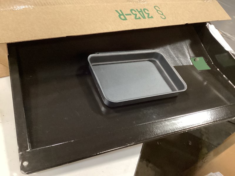 Condition photo showing As Is for qulimetal grease tray with catch pan for weber genesis 300 series gas grills with side control knob (2007-2010), genesis e310, genesis e320 drip pans replace weber #67767/67758 genesis grease tray 23.8‘’