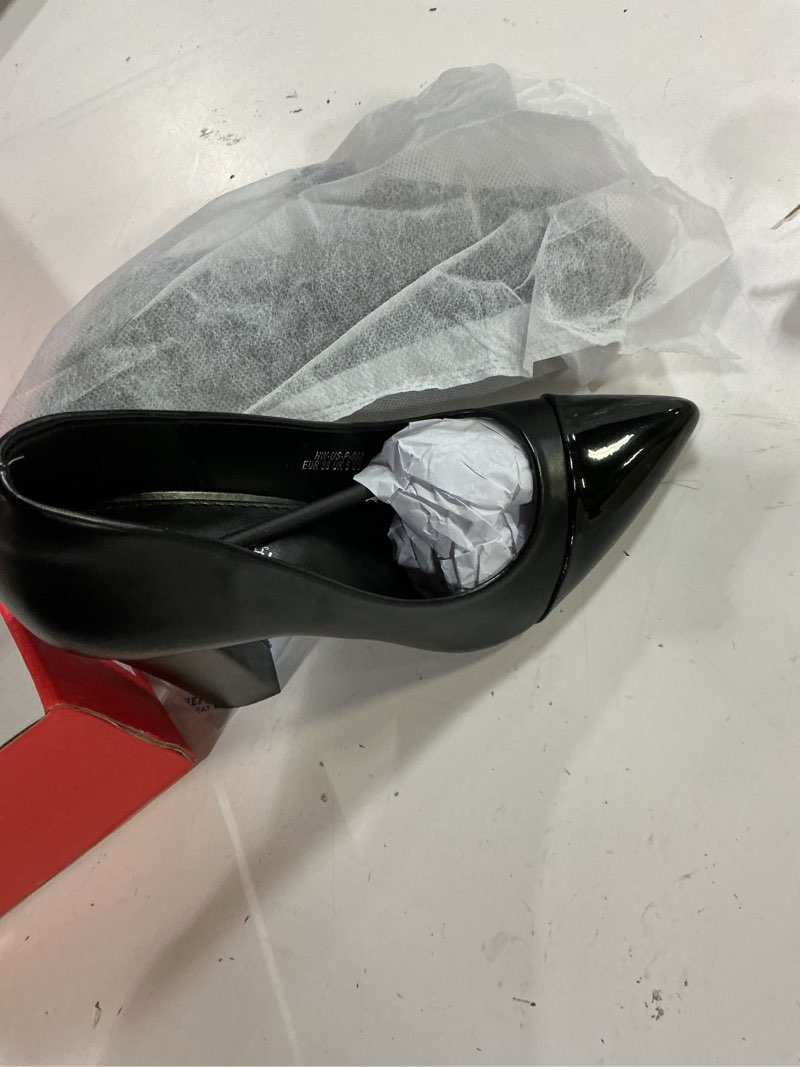 Condition photo showing New/Like New for (size:7)heels for women pumps closed toe chunky high heel 4inch pointy toe block heels business office shoes comfortable dress shoes for women 7 black