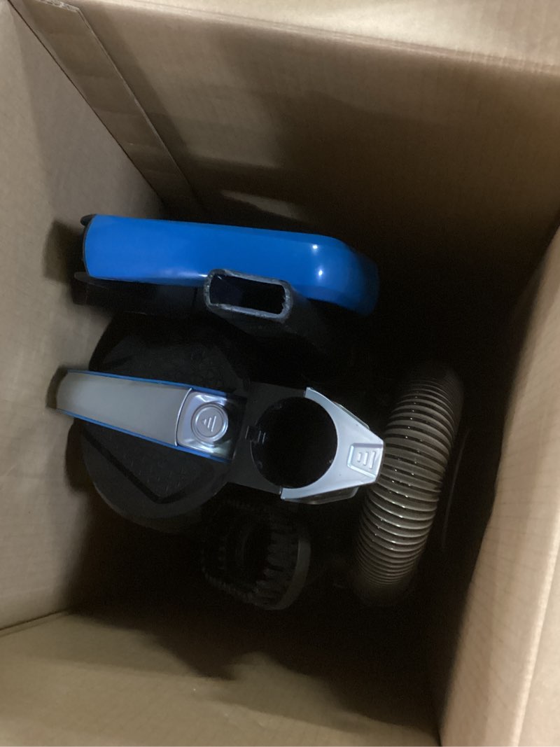 Condition photo showing As Is for eureka airspeed ultra-lightweight compact bagless upright vacuum cleaner, replacement filter, blue