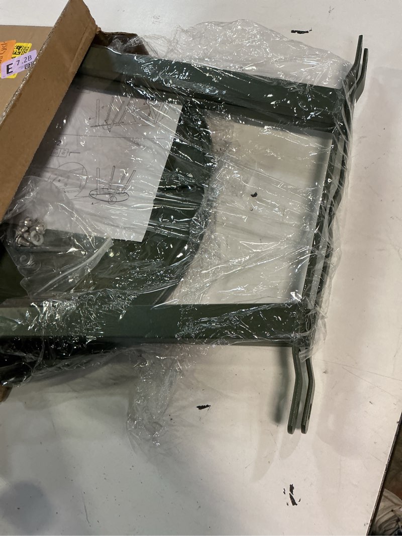 Condition photo showing Good Condition for meluvici outdoor table, weather resistant patio round metal steel small table, waterproof end table for garden balcony yard, dark green dark green 15.76"x19.7"