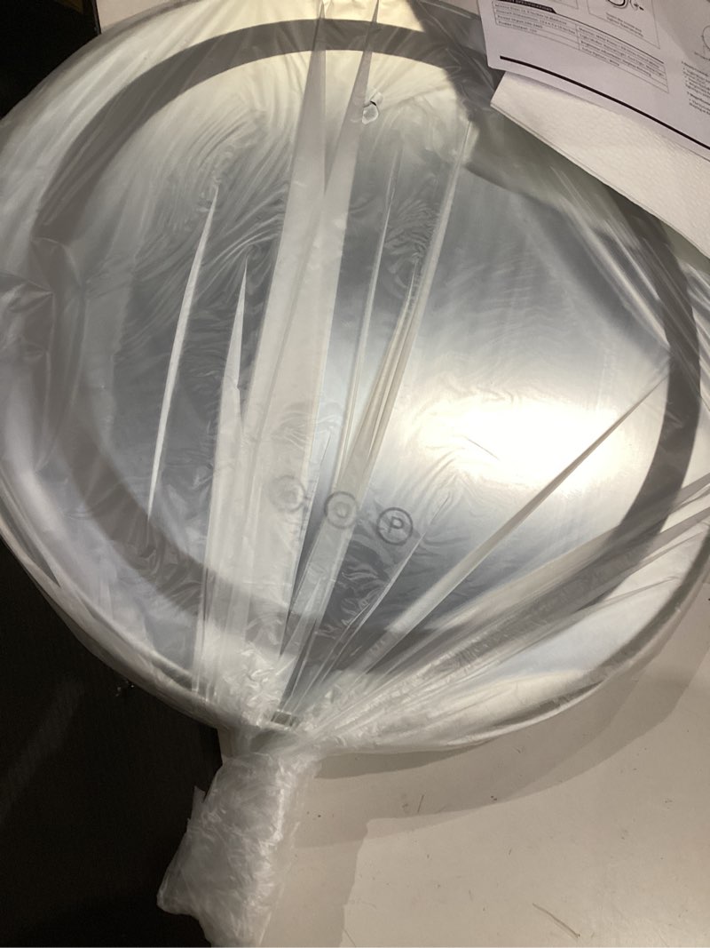 Condition photo showing New/Like New for makeup mirror with lights, lighted makeup mirror with magnification, 1x/10x, large round vanity mirror with stand, 3 color modes, brightness adjustable, smart touch control, 13 inches diameter 15"l x 13"w