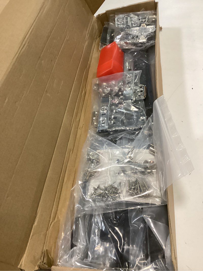 Condition photo showing Good Condition for Sliding Hidden Door Track, Pocket Door Hardware, Smooth Gliding Pocket Door Slides with Hinges for Cabinet and Recessed Doors (24in, Set, 2) 24 Inch 2.0