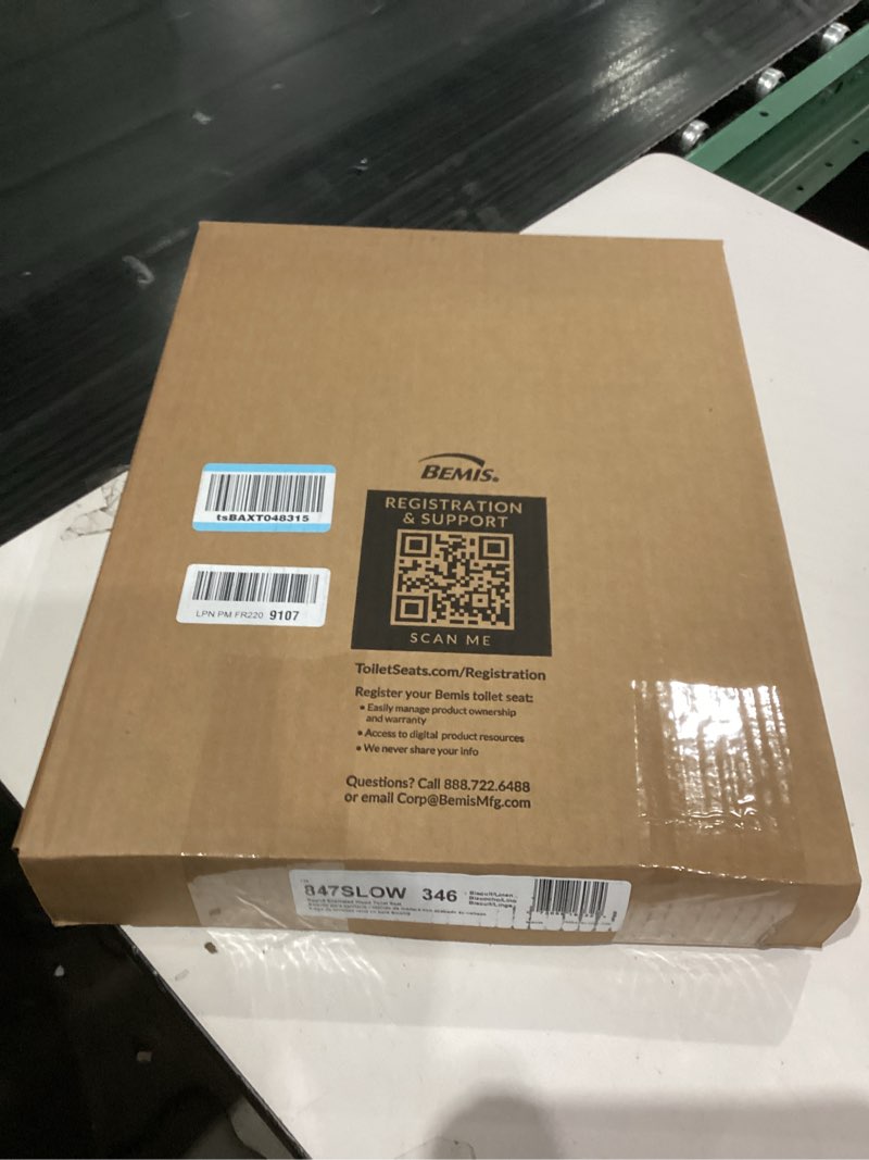 Condition photo showing Good Condition for Mayfair Cassel Slow Close Toilet Seat, Easy Clean, Non Slip Premium Wood Seat, Easy Install, Made in USA, Round, Biscuit Seat Round